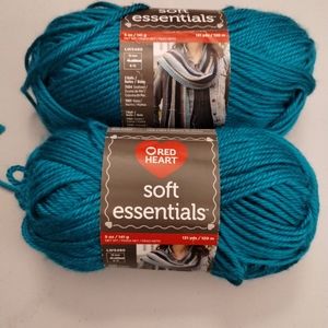 2 Brand New Red Heart Soft Essentials Yarn Pack